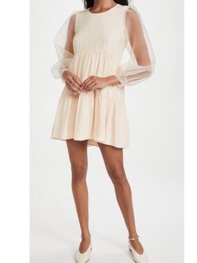 AMANDA UPRICHARD Elaina Silk Satin Mini Dress